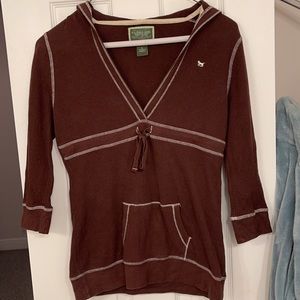 US Polo 3/4 Sleeve V-Neck Hoodie (L- fitted)